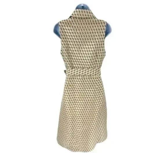 midi brown gingham dress Siun Short Sleeve Midi Dress - Brown Gingham main image 0